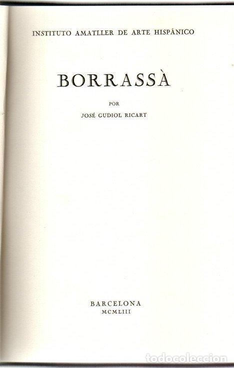 Libros: Borrass&agrave; - Gudiol Ricart, Jos&eacute; - Foto 1