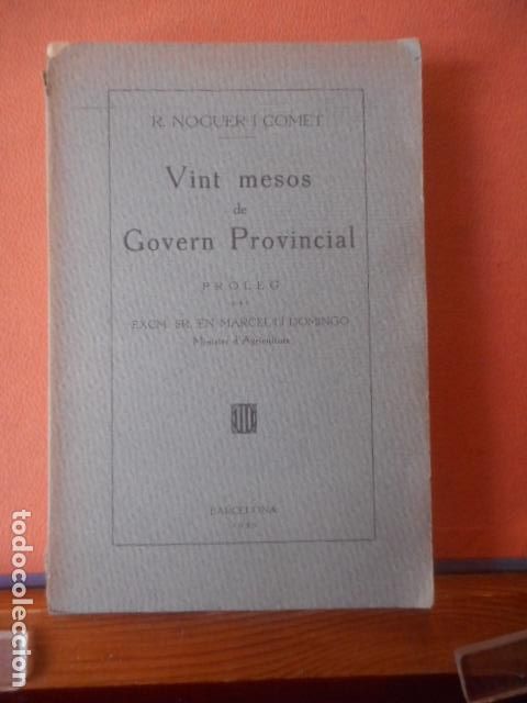 B&uuml;cher: VINT MESOS. GOVERN PROVINCIAL. R.NOGUER I COMET.