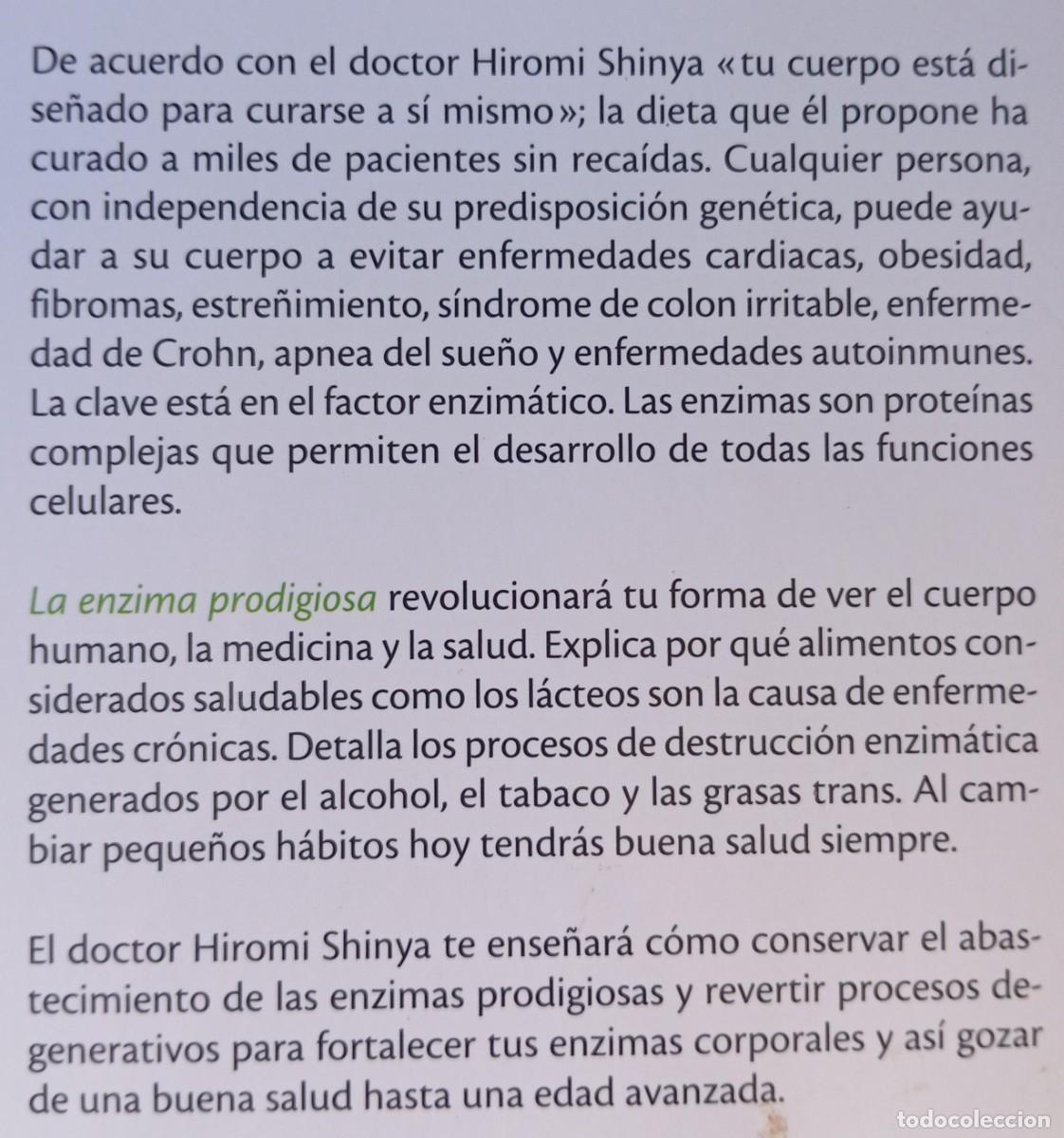 Libros: LA ENZIMA PRODIGIOSA - HIROMI SHINYA - Foto 2