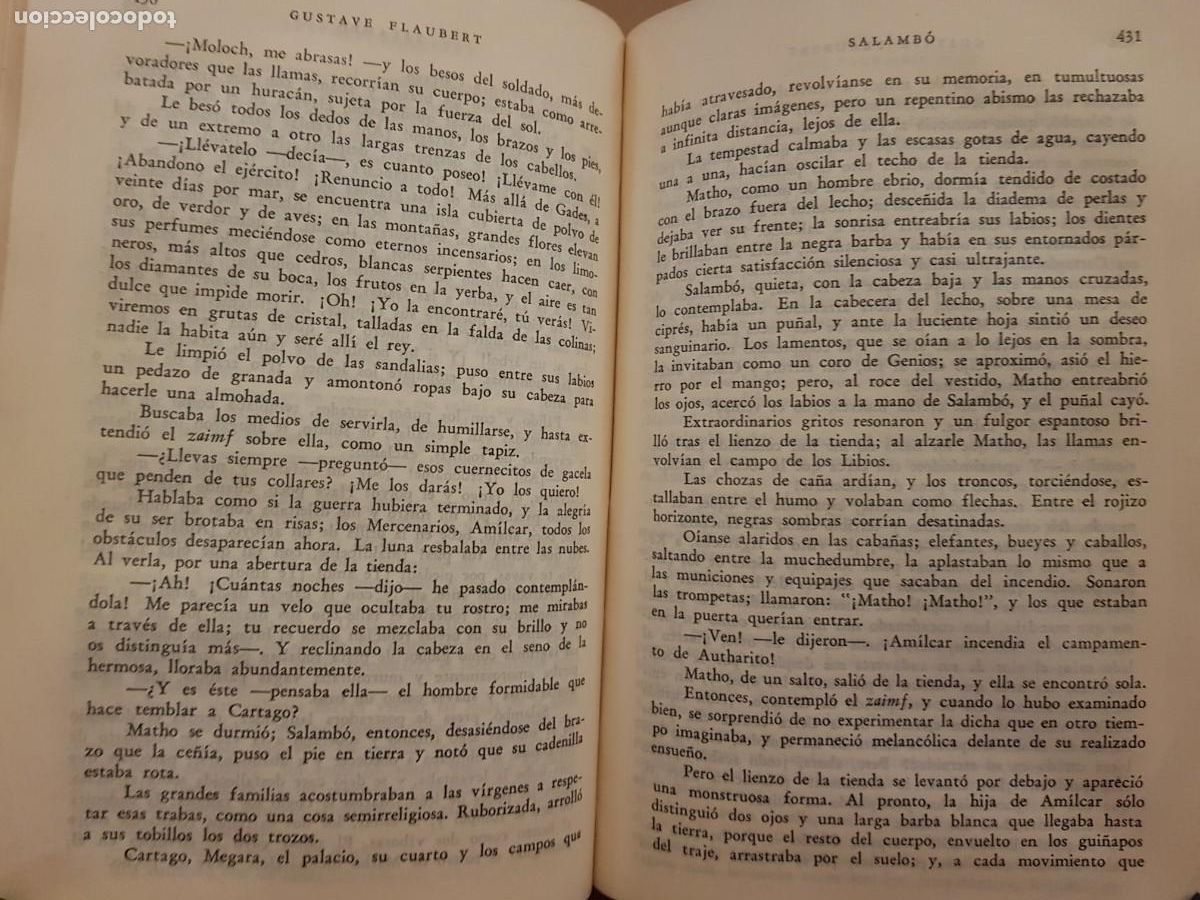 Libros: GUSTAVE FLAUBERT - NOVELAS COMPLETAS - EL ATENEO ED. - 1954 - Foto 13