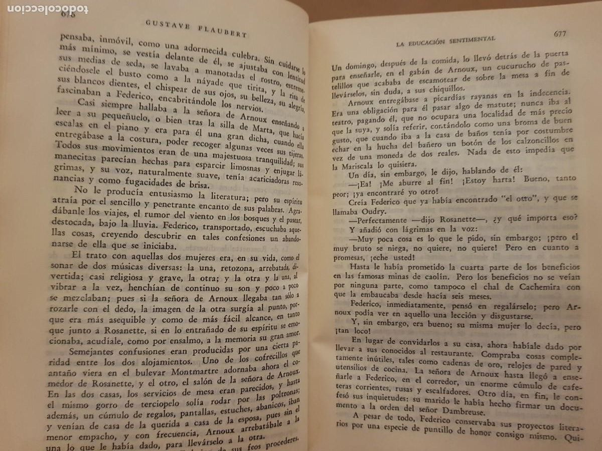 Libros: GUSTAVE FLAUBERT - NOVELAS COMPLETAS - EL ATENEO ED. - 1954 - Foto 16