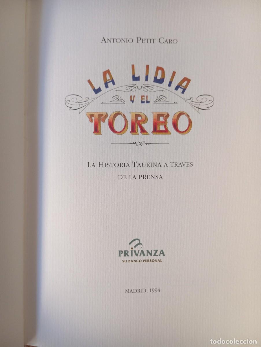 Libros: LA LIDIA Y EL TOREO - A. PETIT - NUMERADO - Foto 4