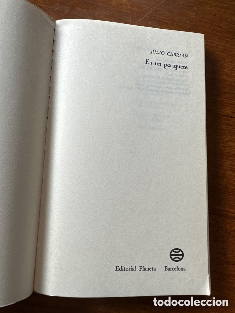 Libros: EN UN PERIQUETE - JULIO CEBRIAN - Foto 2