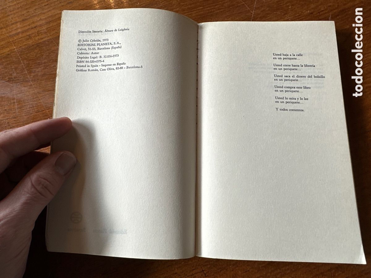 Libros: EN UN PERIQUETE - JULIO CEBRIAN - Foto 3