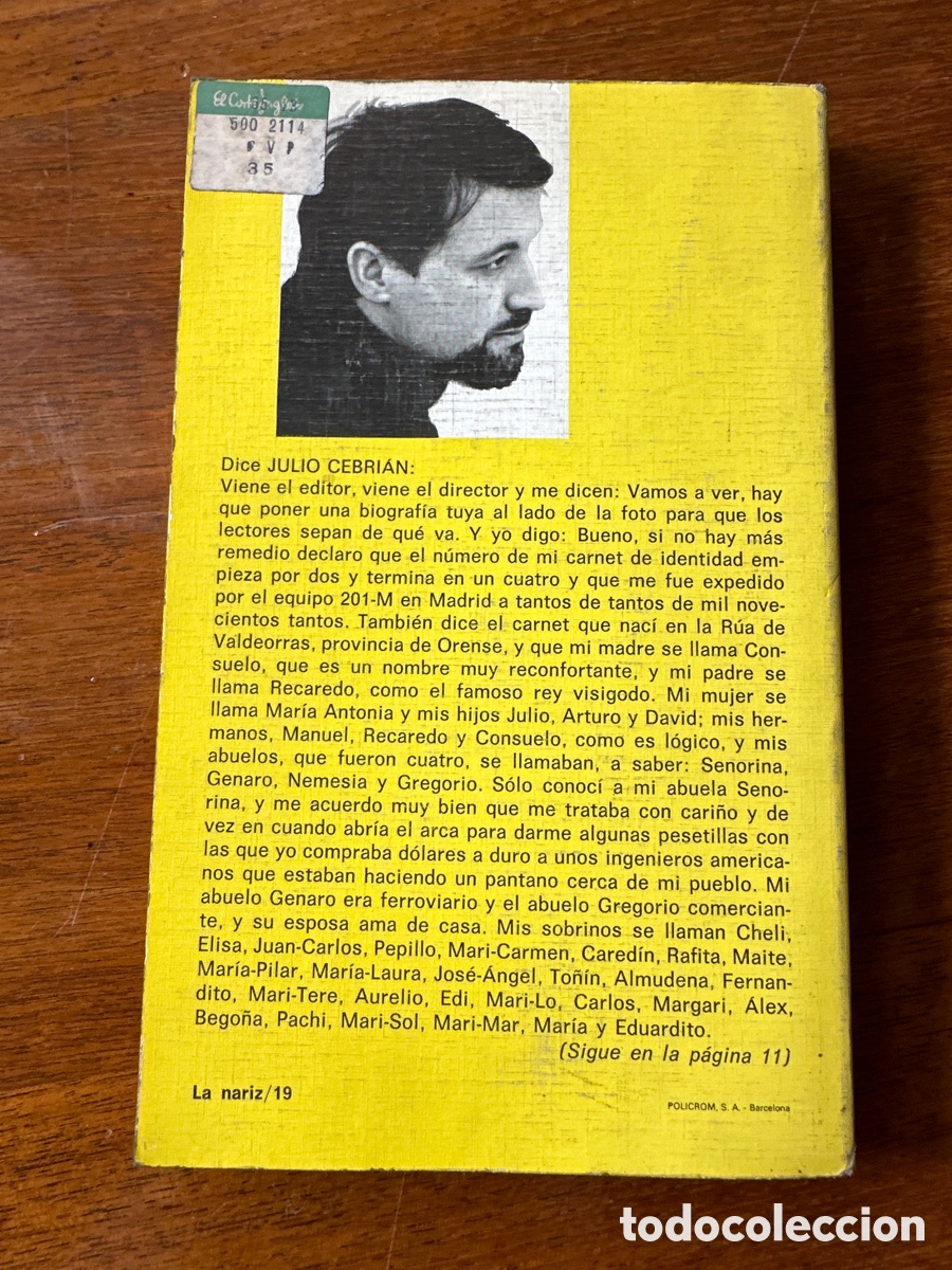Libros: EN UN PERIQUETE - JULIO CEBRIAN - Foto 7