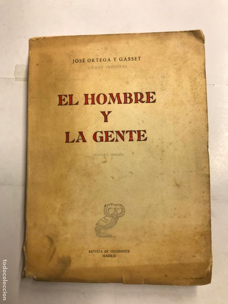 Libros: EL HOMBRE Y LA GENTE. - JOS&Eacute; ORTEGA Y GASSET. - Foto 1