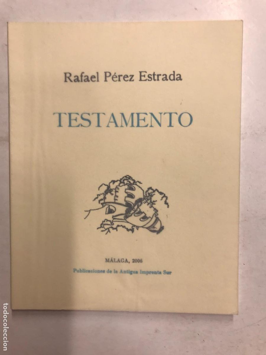 Libros: TESTAMENTO - RAFAEL P&Eacute;REZ ESTRADA. - Foto 1
