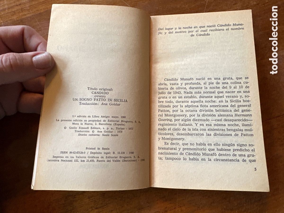 Libros: CANDIDO O UN SUE&Ntilde;O SICILIANO LEONARDO SCIASCIA - Foto 4