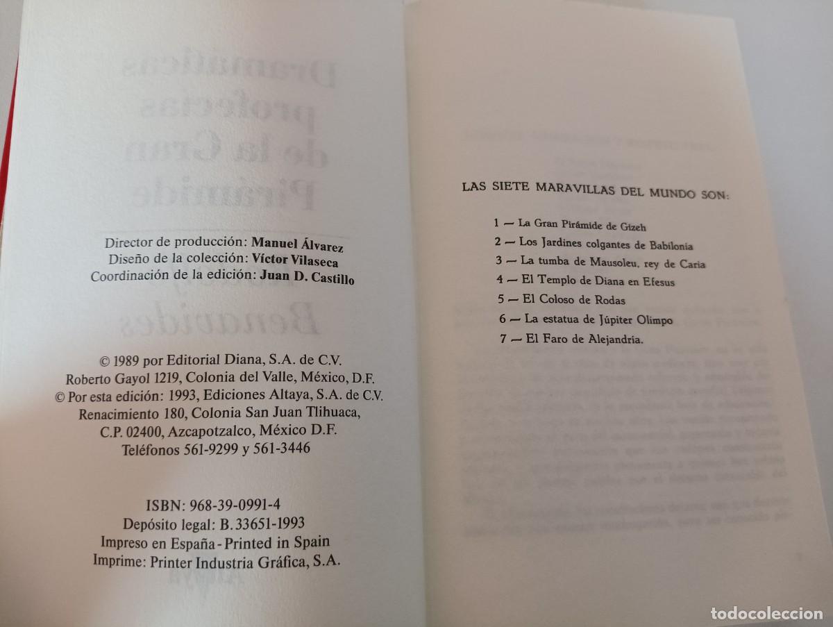 Libros: Libro DRAM&Aacute;TICAS PROFEC&Iacute;AS DE LA GRAN PIR&Aacute;MIDE. Rodolfo Benavides. Ediciones Altaya 1993. - Foto 4