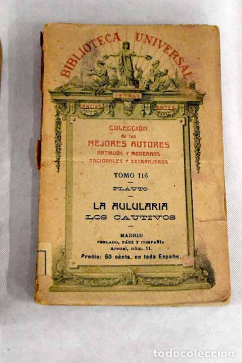 Libros: La aulularia ; Los cautivos.- Plauto - Foto 1