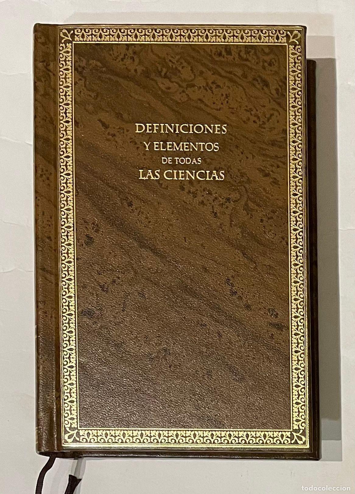 Libros: AN&Oacute;NIMO. - Definiciones y elementos de todas las ciencias. - Foto 1