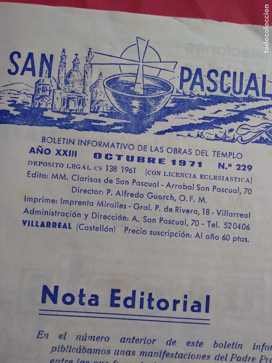 Libros: San Pascual Octubre 1971 LL.191 - Foto 2
