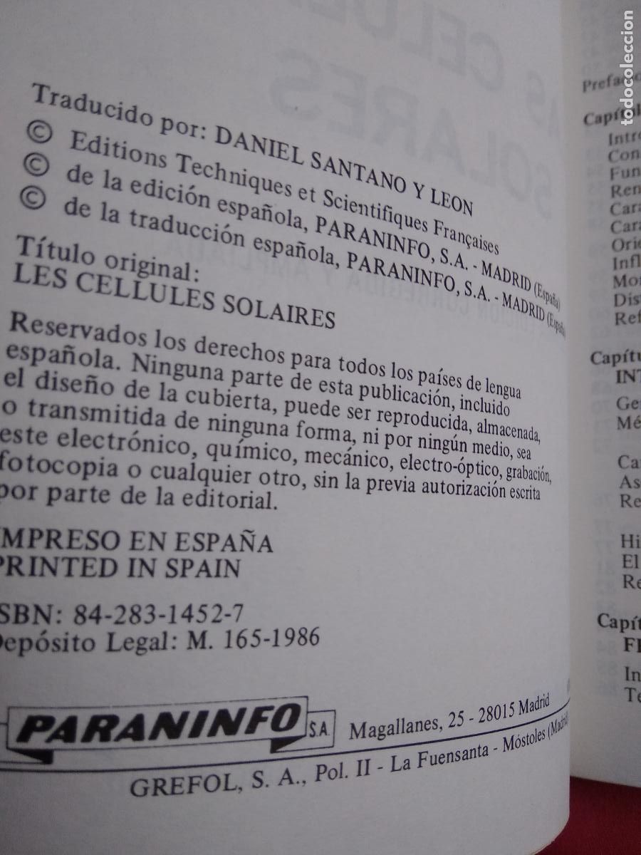 Libros: Las celulas solares F. Juster L.4349-176 - Foto 4
