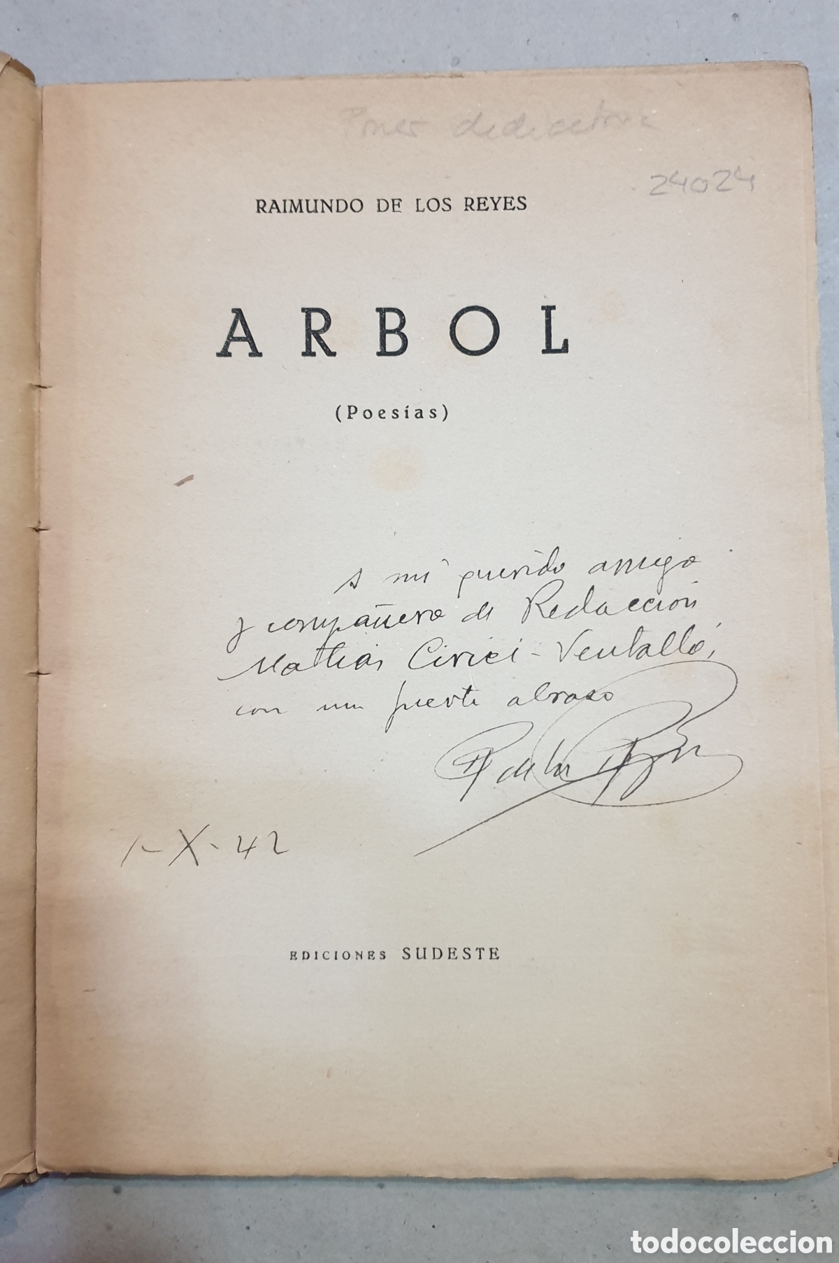 Libros: &Aacute;rbol. (Poes&iacute;as). - REYES, Raimundo de los. - Foto 3