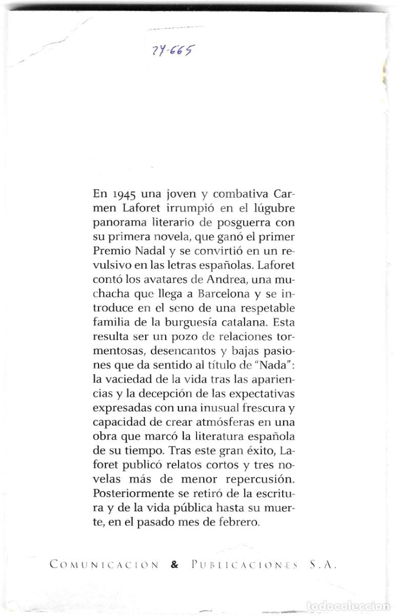 Libros: Libro. Nada. Carmen Laforet. 27-665 - Foto 2