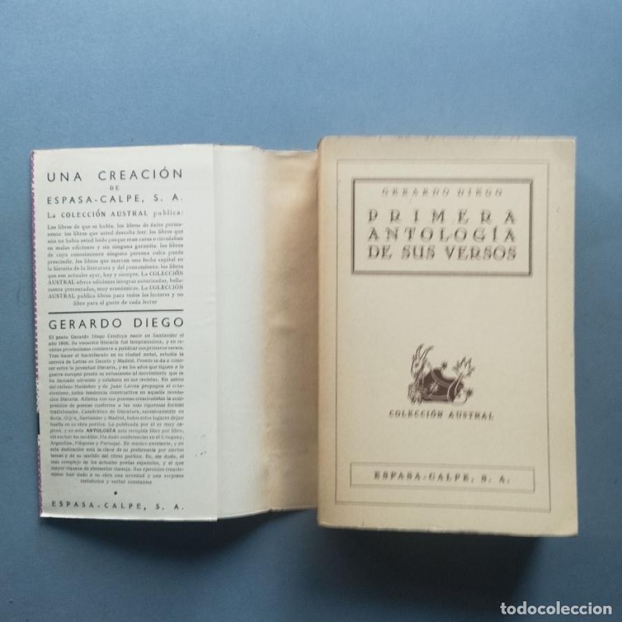 Libros: PRIMERA ANTOLOG&Iacute;A DE SUS VERSOS. - DIEGO, Gerardo. - Foto 2