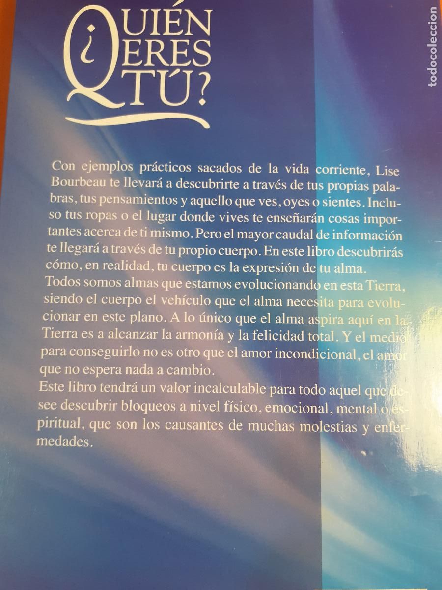 Libros: &iquest; QUIEN ERES TU ? - CUERPO MENTE - LISE BOURBEAU - Foto 2