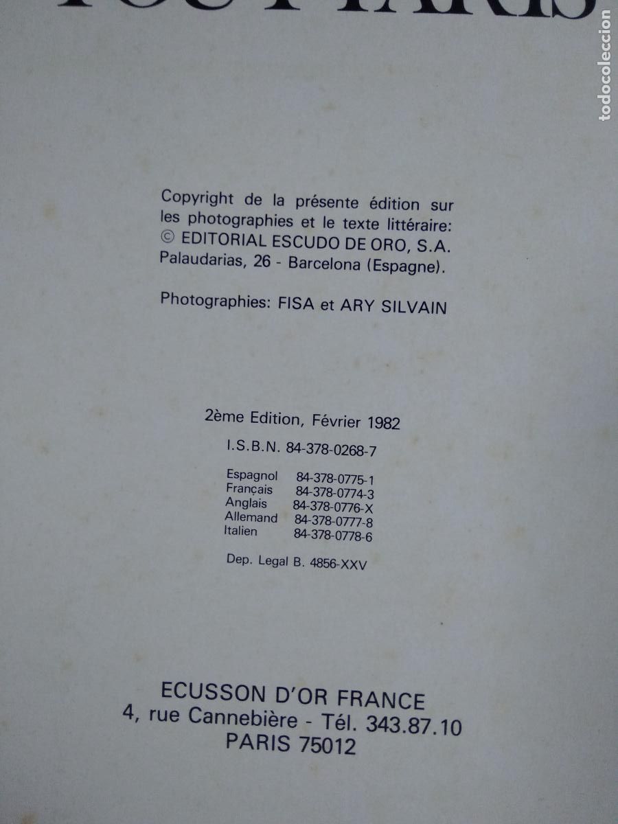 Libros: Tout Paris Franc&eacute;s GUIA.504 - Foto 4