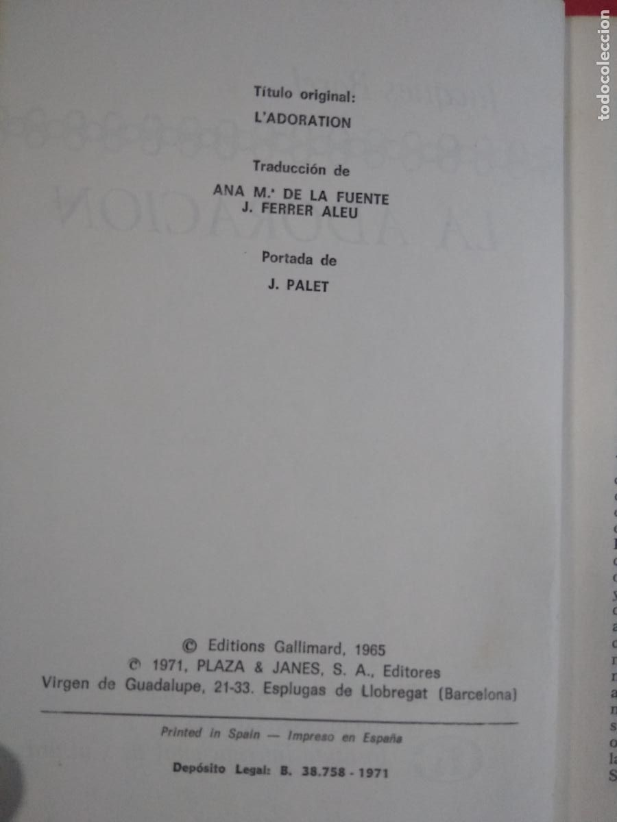 Libros: La adoraci&oacute;n Jacques Borel L.4349-199 - Foto 3