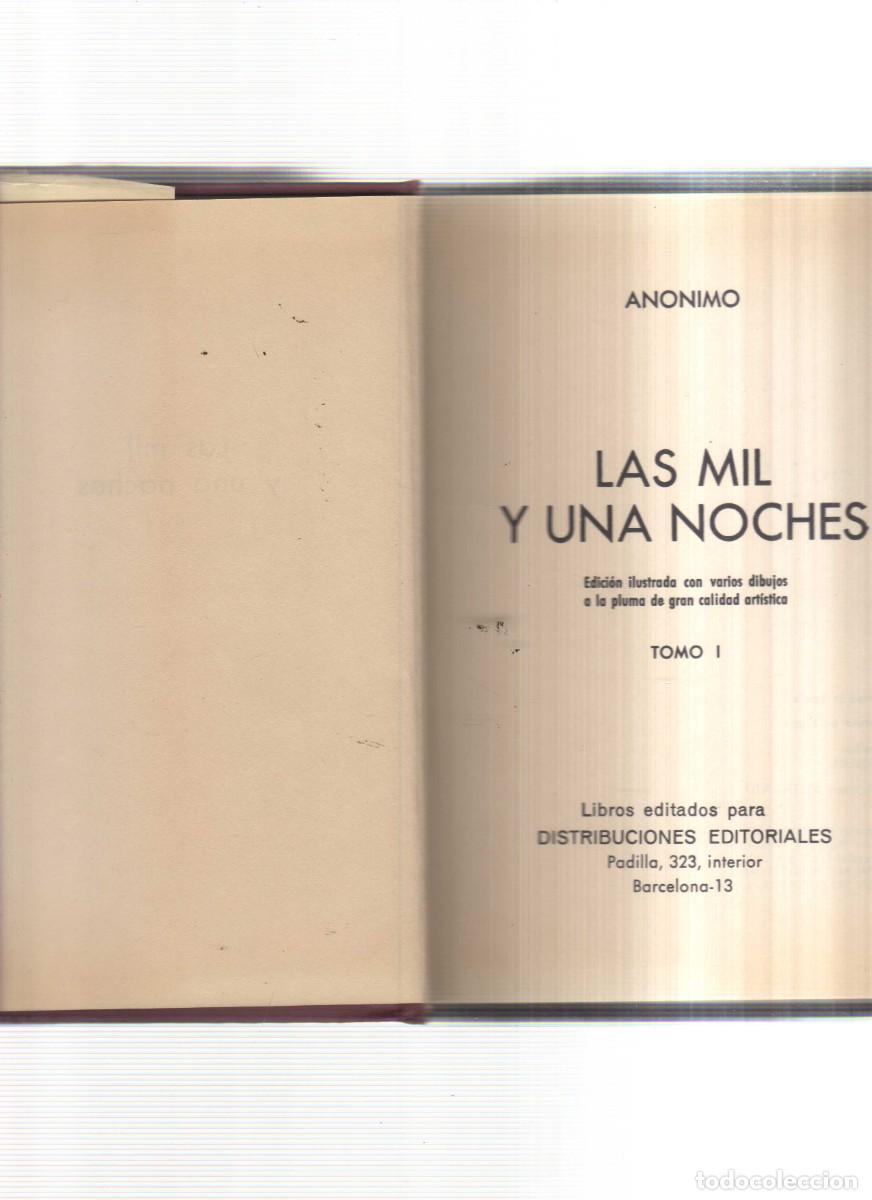 Libros: LAS MIL Y UNA NOCHE DOS TOMOS ANONIMO EDICON ILUSTRADA - Foto 3