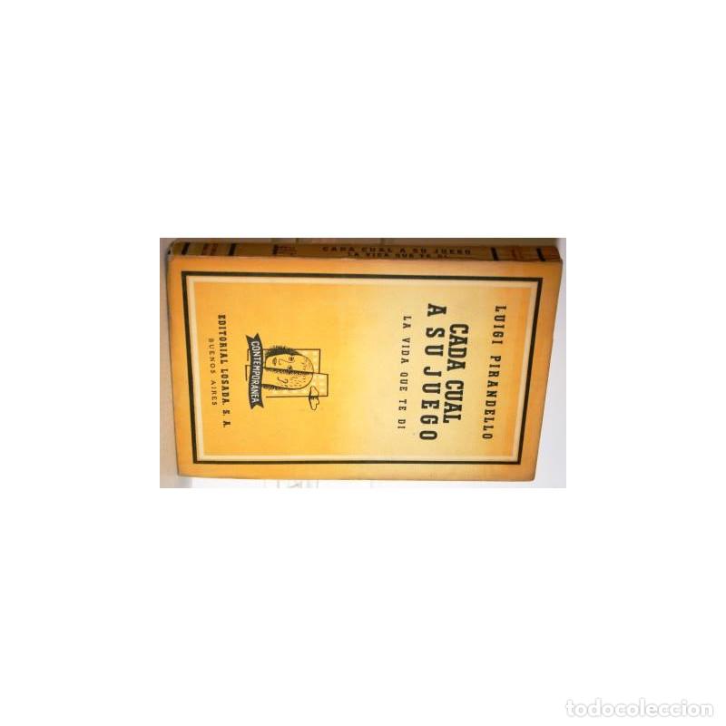 Libros: CADA CUAL A SU JUEGO - PIRANDELLO, Luigi - Foto 1