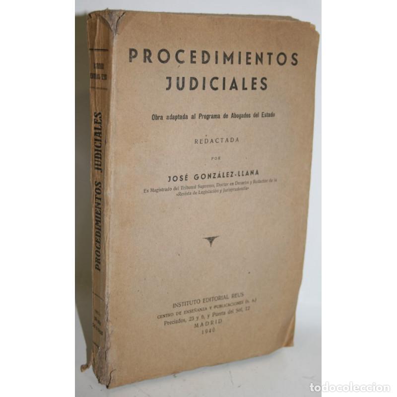 Libros: PROCEDIMIENTOS JUDICIALES - GONZ&Aacute;LEZ-LLANA, Jos&eacute; - Foto 1