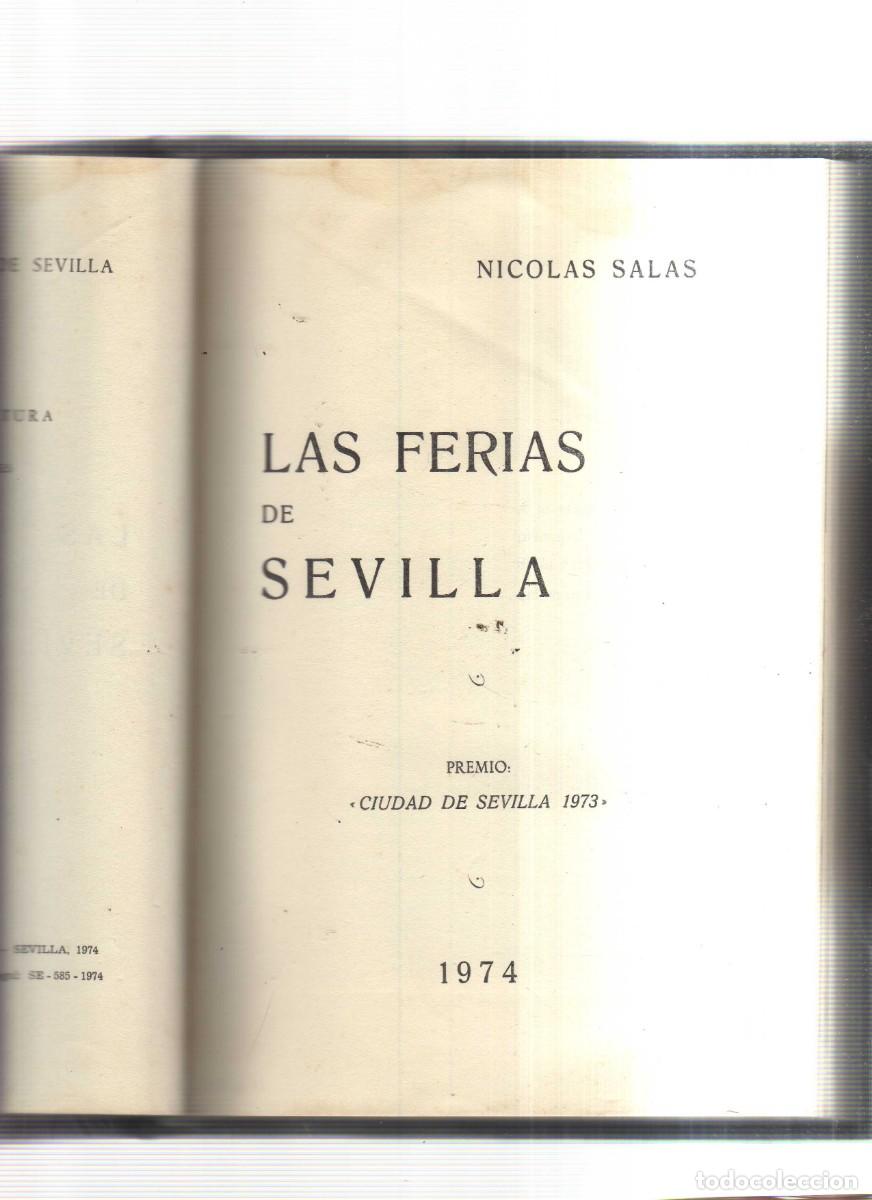 Libros: LAS FERIAS DE SEVILLA NICOLAS SALAS - Foto 2