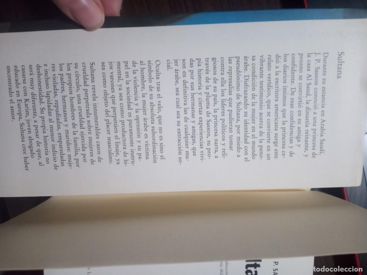 Libros: Sultana - Jean P. Sasson - C&iacute;rculo de lectores 1992 - Foto 3