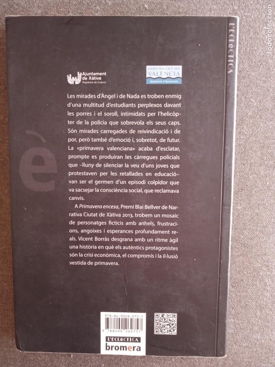 Libros: PRIMAVERA ENCESA Vicent Borr&agrave;s (catal&agrave;) - Foto 3