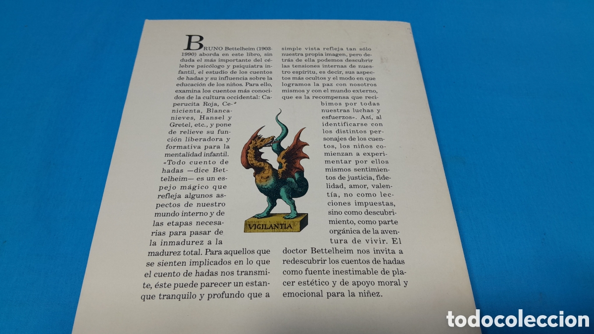 Libros: PSICOAN&Aacute;LISIS DE LOS CUENTOS DE HADAS - BRUNO BETTELHEIM - Foto 8