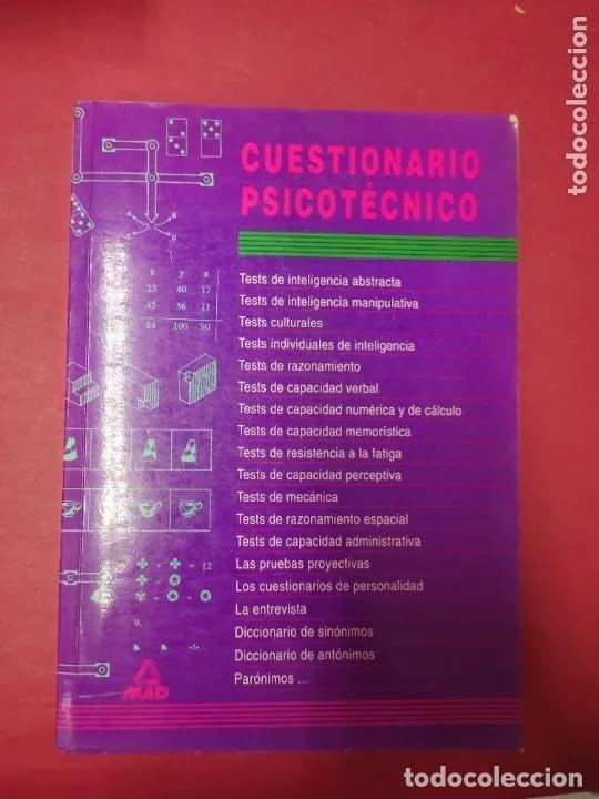 Libros: Cuestionario psicot&eacute;cnico, ed. MAD, 1991 - Foto 1
