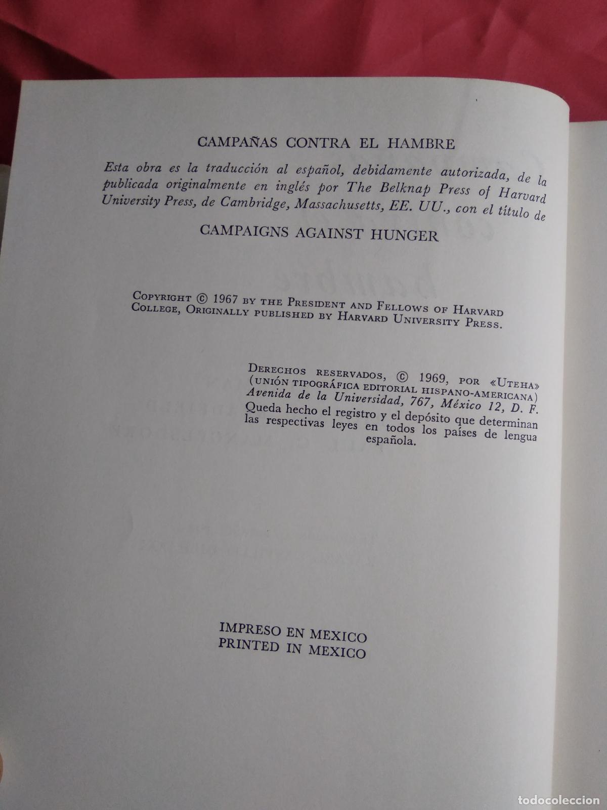 Libros: Campa&ntilde;as contra el hambre E.C. Stakman L.13773-1607 - Foto 4
