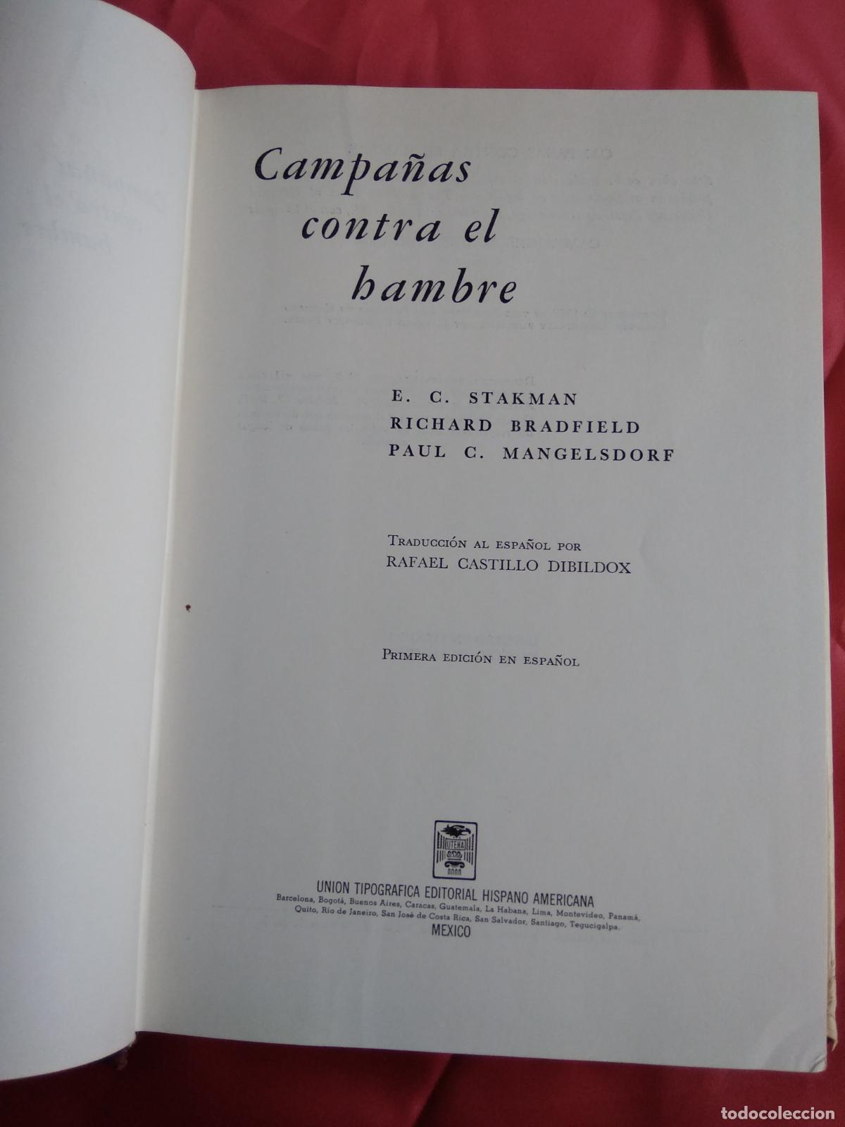 Libros: Campa&ntilde;as contra el hambre E.C. Stakman L.13773-1607 - Foto 5
