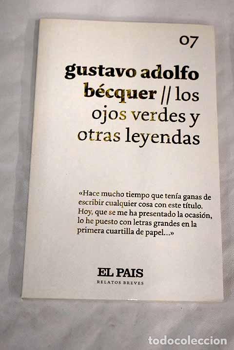 Libros: Los ojos verdes y otras leyendas.- B&eacute;cquer, Gustavo Adolfo - Foto 1