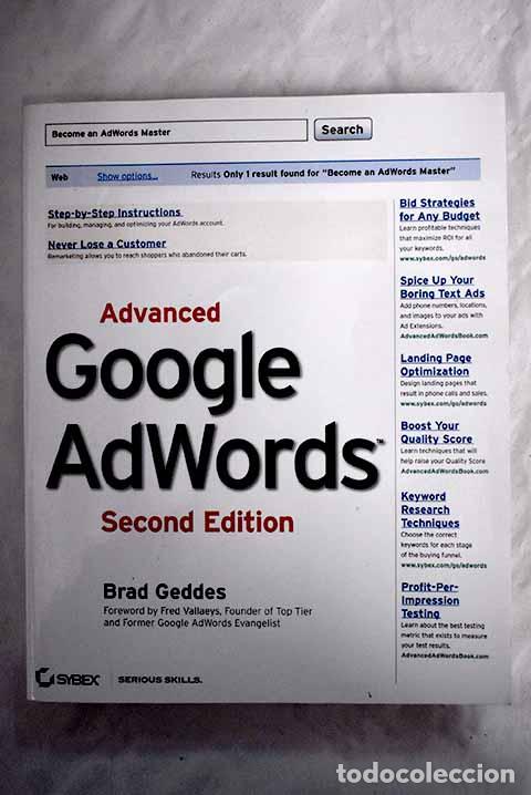 Libros: Advanced Google AdWords.- Geddes, Brad - Foto 1
