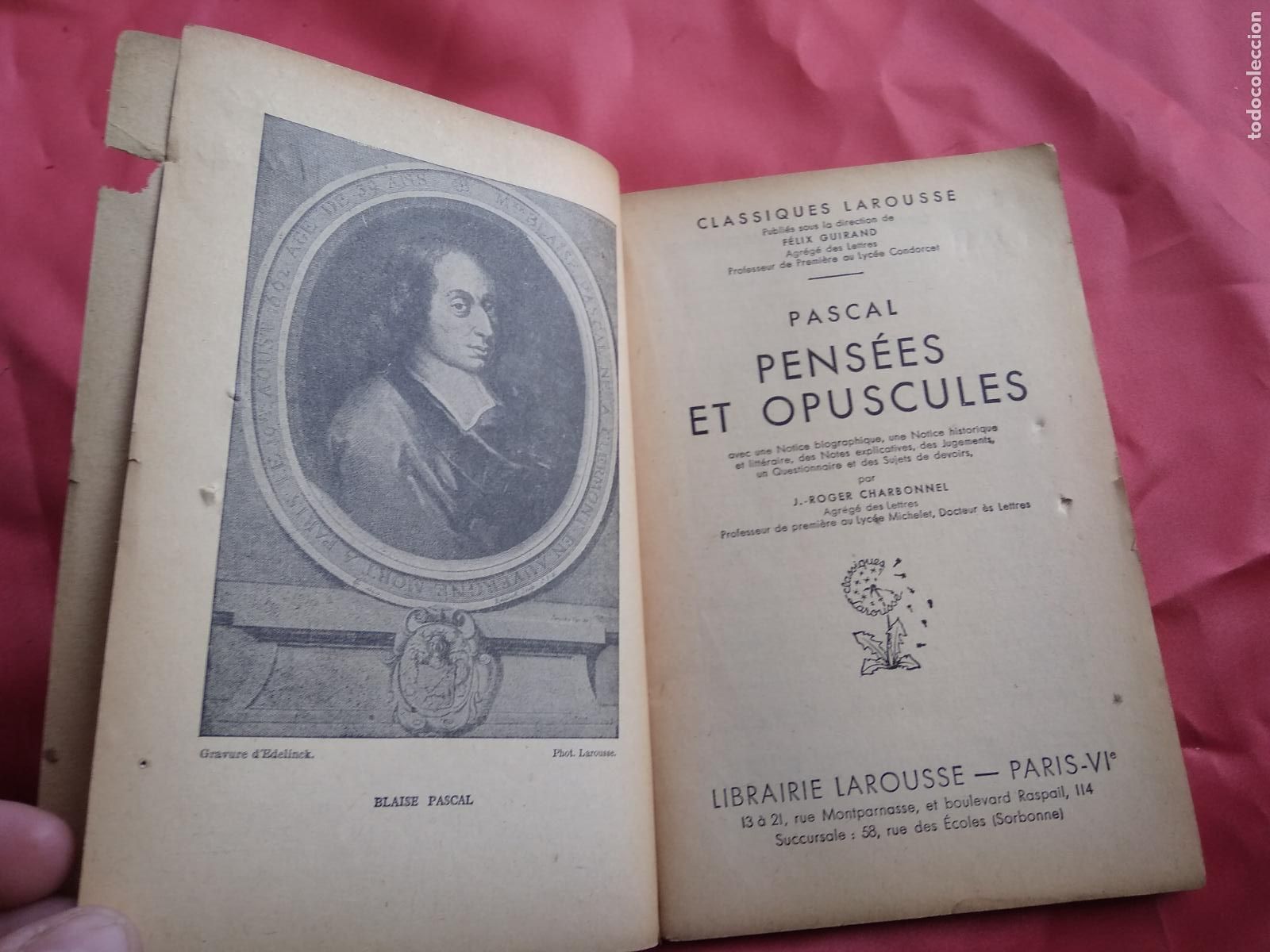 Libros: Pens&eacute;es et opuscules Pascal L.14508-1791 - Foto 2