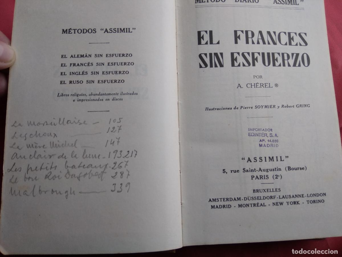 Libros: El franc&eacute;s sin esfuerzos A. Ch&eacute;rel L.14508-1797 - Foto 2