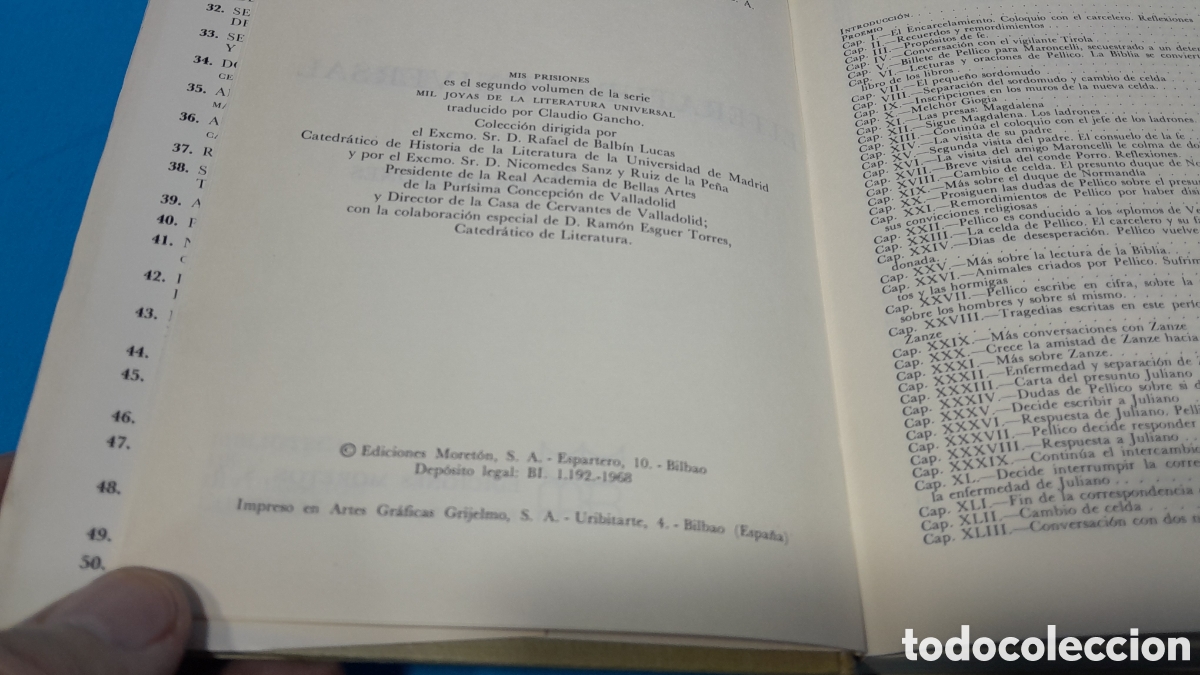 Libros: MIS PRISIONES - SILVIO PELLICO - LITERATURA UNIVERSAL - Foto 4
