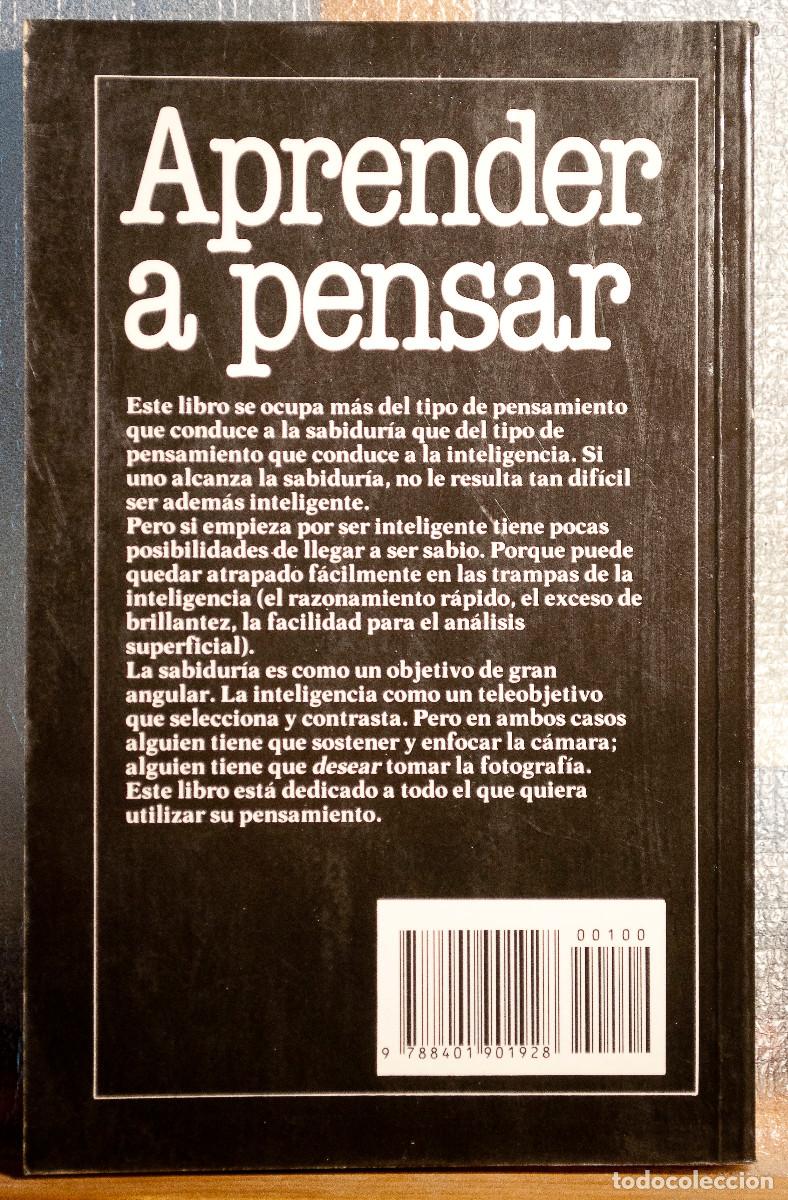 Libros: Aprender a pensar.Edward de Bono. Ed Plaza & Janes.1987 - Foto 2