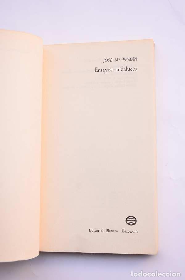 Libros: Ensayos andaluces - PEM&Aacute;N, Jos&eacute; Mar&iacute;a - Foto 2