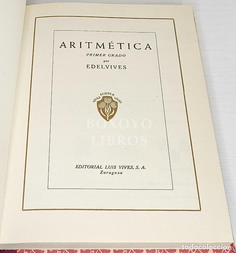 Libros: EDELVIVES. Aritm&eacute;tica. Primer grado - Foto 2