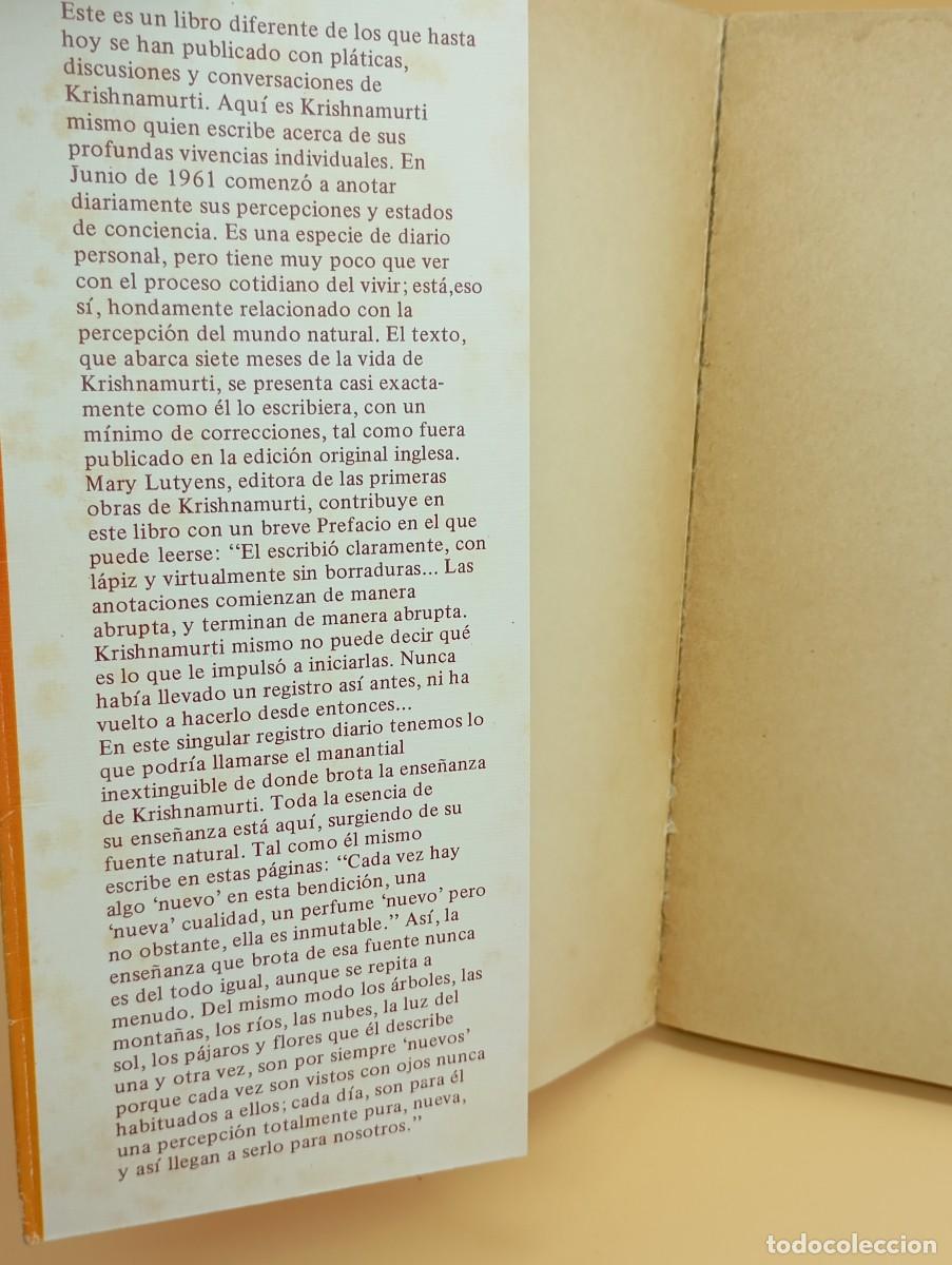 Libros: DIARIO DE KRISHNAMURTI - Foto 2