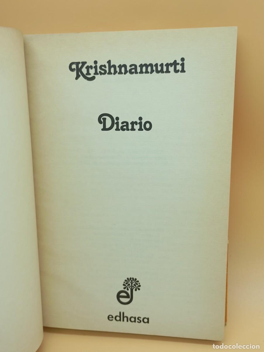 Libros: DIARIO DE KRISHNAMURTI - Foto 3