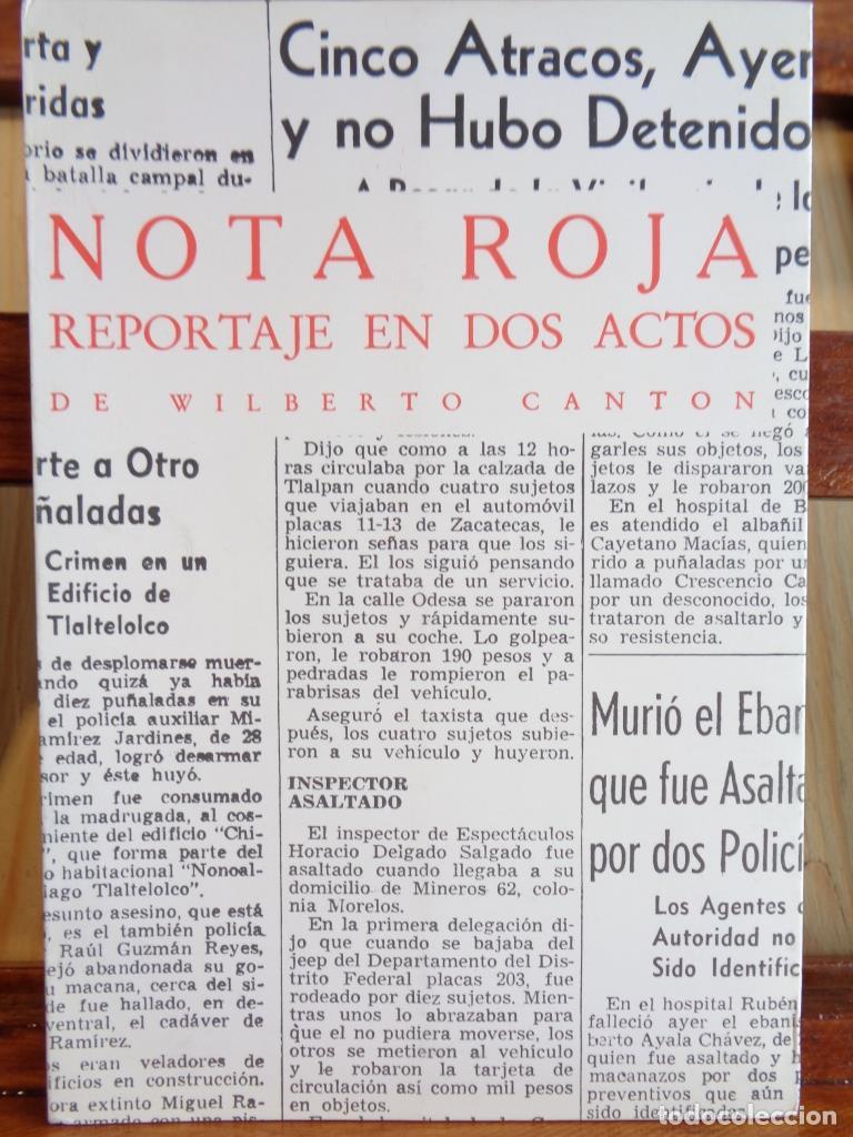 Libros: NOTA ROJA. Reportaje en dos actos. - WILBERTO CANT&Oacute;N - Foto 1