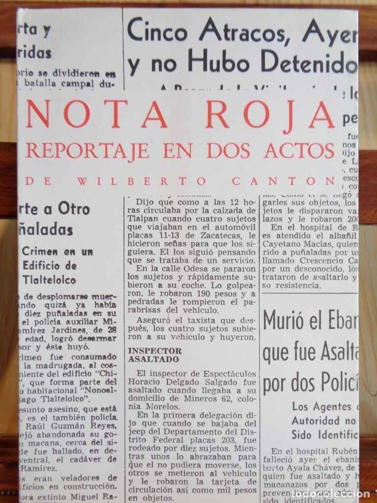 Libros: NOTA ROJA. Reportaje en dos actos. - WILBERTO CANT&Oacute;N - Foto 1
