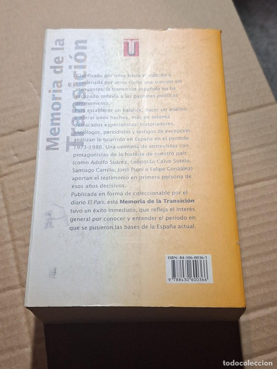 Libros: MEMORIA DE LA TRANSICI&Oacute;N. AA. VV.. Taurus 1996 - Foto 3