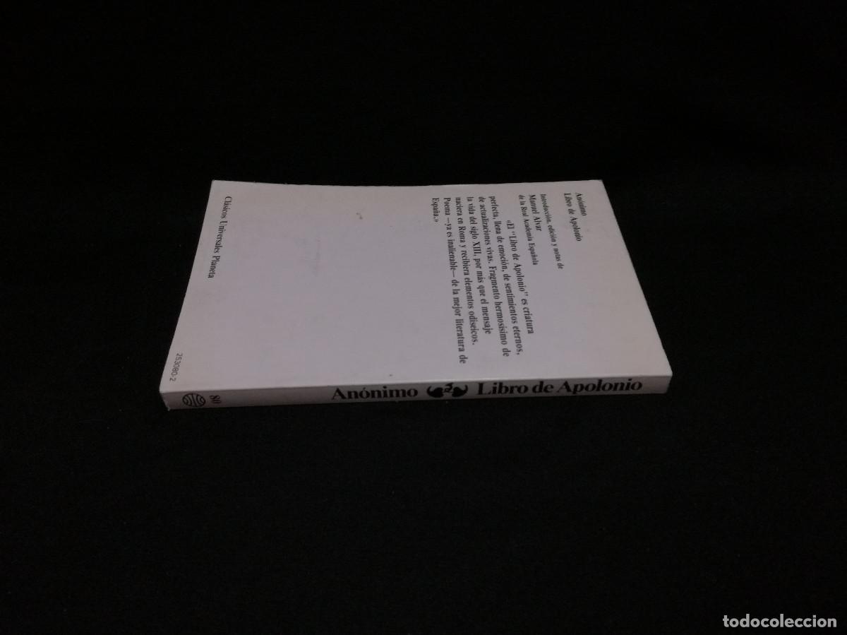 Libros: LIBRO - LIBRO DE APOLONIO - CLASICOS UNIVERSALES PLANETA N&ordm; 80 - Foto 2