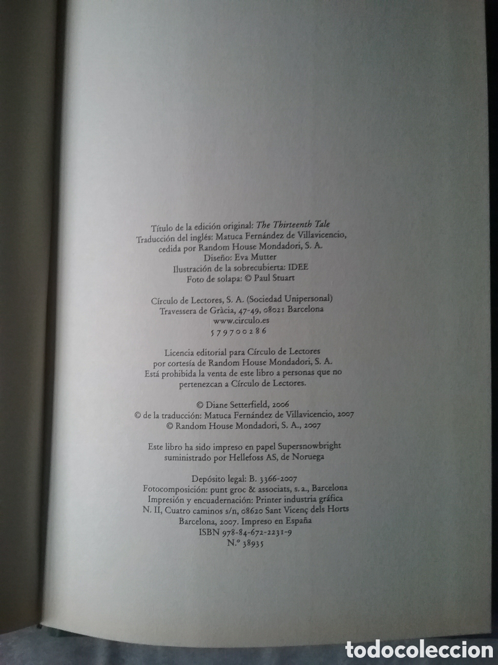 Libros: EL CUENTO N&Uacute;MERO TRECE.DIANE SETTERFIELD.CIRCULO DE LECTORES.2007 - Foto 7