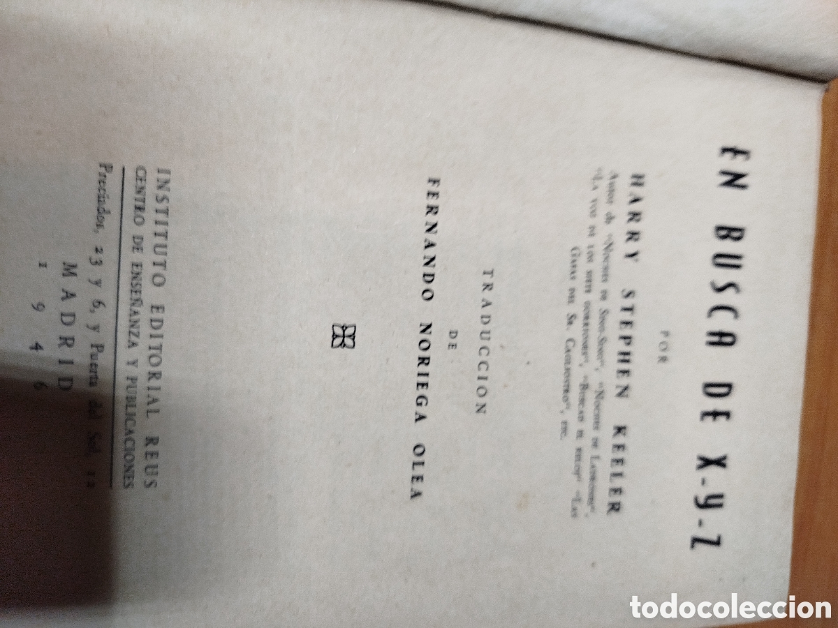 Libros: En busca de x y z. Harry Stephen heeler. 1946 - Foto 3
