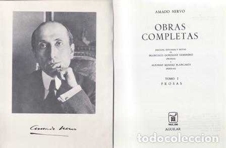 Libros: NERVO, Amado.- - Obras completas. Tomo I - Foto 2